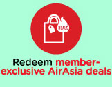 Redeem member-exclusive AirAsia deals